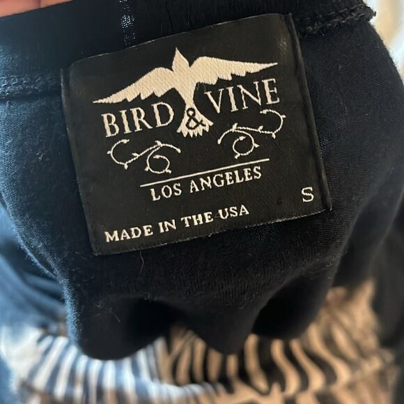 Bird & Vine Black and Tan Zebra Print Long Sleeved Tee, size S - Picture 8 of 8